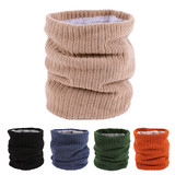 Muka Fleece Winter Warm Neckerchief Heavy Knitted Scarf Windproof Mask Ski Thick Thermal Neck Gaiter for Men Women