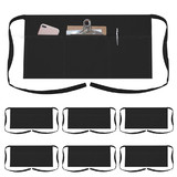 TOPTIE 6 Pack Waitress Waiter Server Bistro Waist Apron with 3 Pockets, Restaurant Kitchen Chef Half Aprons, 24