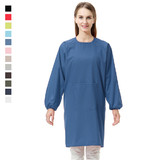 TOPTIE Men/Women Long Sleeved Waterproof Apron Hair Salon Grooming Smock with Front Pocket, Art Painting Smock