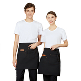 TOPTIE Cotton Waiter Chef Apron Waist Bistro Apron with Pockets for Restaurant Cafe Hotel, 24.5 