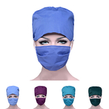 TOPTIE Scrub Cap with Sweatband and Free Reusable Cotton Mask, Cotton Working Cap Mask Set