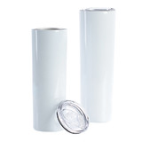 Muka 20 oz. Skinny Tumbler for Heat Transfer, 30 oz. Sublimation White Straight Skinny Tumbler