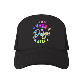 TOPTIE Custom Printing Adult 5 Panel Foam Trucker Hat Mesh Back Snapback Cap
