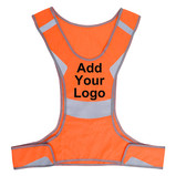 TOPTIE Add Your Logo Reflective Night Running Vest, Ultra-thin Lightweight Safety Vest with 360 Degree High Visibility