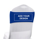 Muka Custom Logo Chair Bands 5 X 13 inch, Advertising Chair Covers, Chair Sign Bands