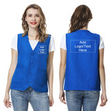 TOPTIE Custom Work Vest Personalized Volunteer Activity Supermarket Uniform Unisex Vest