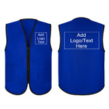 TOPTIE Custom Supermarket Uniform Vest Zipper Volunteers Event Vest Add Your Logo