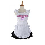 TOPTIE Customized Maid Cotton Apron for Women Kitchen Cooking Aprons for Cosplay Christmas