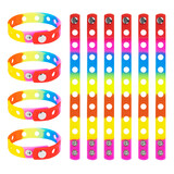 GOGO 10 PCS Rubber Bracelets for Kids, Adjustable Wristbands Shoe Charms Party Favors