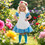 Aspire Retro Ruffle Apron, Adjustable Kitchen Cooking Apron for Girls, Vintage Baking Apron, Kid's Maid Costume