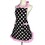 Aspire Cute Retro Apron Polka Dots Apron with Pocketsfor Women Red Ruffle Side Vintage Apron Cooking Kitchen