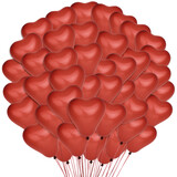 Aspire 100 PCS Heart Shaped Balloons, 5 Inch Matte Latex Balloons for Valentine's Day, Party Balloons for Birthday Proposal Wedding Marriage Engagement Anniversary Decoration Love Balloons