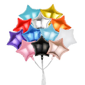 Aspire Star Foil Balloons 12 Pcs 18 Inch Self-sealing Aluminum Balloons for Birthday Party Baby Shower Wedding Proposal Marriage Engagement Ceremony Decoration