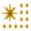 Aspire Starburst Foil Balloons 12 Pcs 21 Inch, Explosion Star Balloons Spike Balloons for Birthday Proposal Wedding Marriage Engagement Baby Shower Christmas Business Event Decoration - Gold