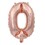 Aspire 32 Inch Number 0 Balloons, Reusable Aluminum Foil Number Balloons for Birthday Party Commemoration Day Anniversary Festival Decoration - Rose Gold