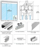 CRL51 Series Ceiling Mount Single Slider with Two Fixed Panels Kit