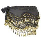 BellyLady Belly Dance Hip Scarf 158 Gold Coins Dance Skirt