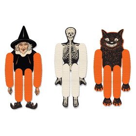 Beistle 00430 Vintage Halloween Tissue Dancers, 14"