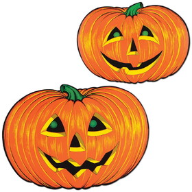 Beistle 01224 Jack-O-Lantern Faces, asstd designs; prtd 2 sides, 25"