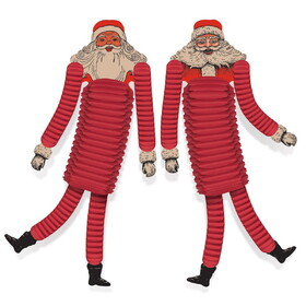 Beistle 20059 Vintage Christmas Santa Tissue Dancers, 21"
