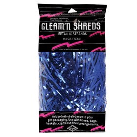 Beistle 50601-B Gleam 'N Shreds Metallic Strands, blue