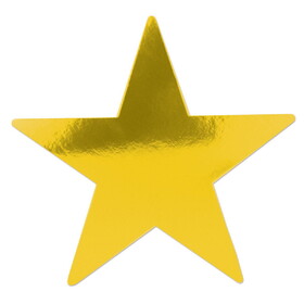 Beistle 50998-GD Jumbo Foil Star Cutout, gold; foil 2 sides, 20"
