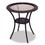 Costway 61823074 Round Rattan Wicker Coffee Table with Lower Shelf