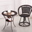 Costway 61823074 Round Rattan Wicker Coffee Table with Lower Shelf