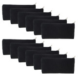 Aspire 12-Pack Canvas Cotton Makeup Bag, Blank DIY Craft Bag, 7 x 3-1/8 x 1-1/2 Inch