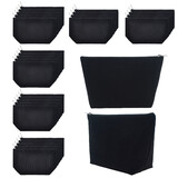 Aspire 30-Pack Cosmetic Makeup Bag, 100% Cotton Blank DIY Craft Bag, 9.5 x 5.5 x 3 Inch Stand Up Canvas Zipper Bag