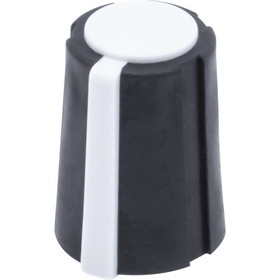 Rogan P-K272P-W Knob - Rogan, PT Series, 2P, Medium, Pointer, Knurled Shaft