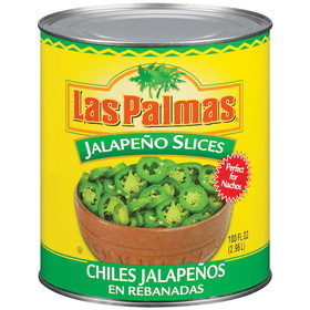 Las Palmas Sliced Jalapeno Peppers, 96 Ounces, 6 Per Case