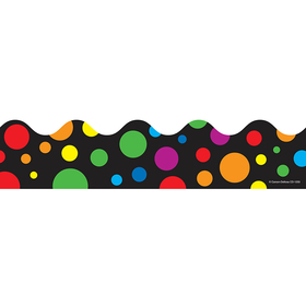 Carson-Dellosa CD-1255 Border Rainbow Dots 36 Straight