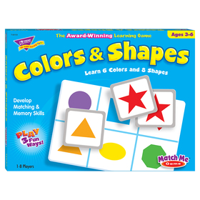 Trend Enterprises T-58103 Match Me Game Colors & Shapes Ages 3 & Up 1-8 Players