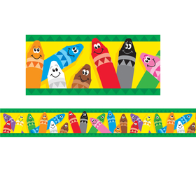 Trend Enterprises T-85041 Bolder Border Colorful Crayons