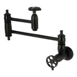 Kingston Brass Wendell Two-Handle Wall Mount Pot Filler, KS3100RKZ