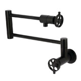 Kingston Brass Wendell Two-Handle Wall Mount Pot Filler
