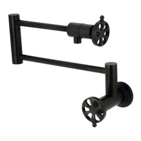 Kingston Brass Belknap Two-Handle Wall Mount Pot Filler