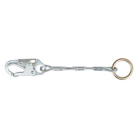 FallTech 8366C 18" Cable Dorsal D-ring Extender with Steel Snap Hook