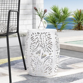Metal End Table -Large 73613.00WHI