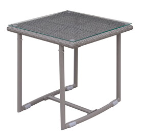 Furniture of America IDF-OC2134-E Anavel Contemporary Square Patio End Table