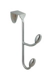iDesign 76500 Silver Steel Medium Orbinni Over the Door Double Hook 10 lb. cap. 1 pk