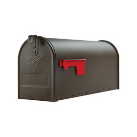 Architectural Mailboxes E1100BZAM Elite Classic Galvanized Steel Post Mount Venetian Bronze Mailbox