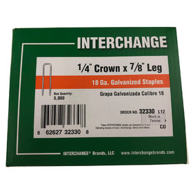18in Ga Runner Box, 1/4 crown Staple 7/8 in