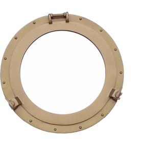 Handcrafted Model Ships MC-1965-20-AN Antique Brass Decorative Ship Porthole Mirror 20"