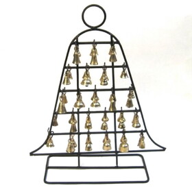 India Overseas Trading BR 1885 Iron Bell Stand with Brass Bells