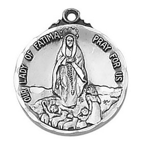 Creed SS248 Sterling Silver Medal - Our Lady of Fatima