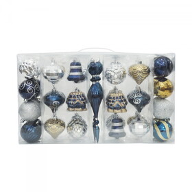 Jeco CHD-TA160 Combo 43Pk Asst Shapes-3 Gold/Blue/Silver