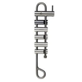 Pigeon Mountaion Rappel Rack SS Tie off bar and 5 Aluminum Brake Bars