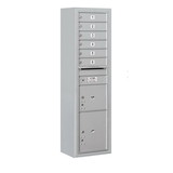 Salsbury Industries Surface Mounted 4C Horizontal Mailbox Unit-Maximum Height Unit (57-7/8 Inches)-Single Column-6 MB1 Doors / 1 PL3 and 1 PL4.5-Front Loading-USPS Access